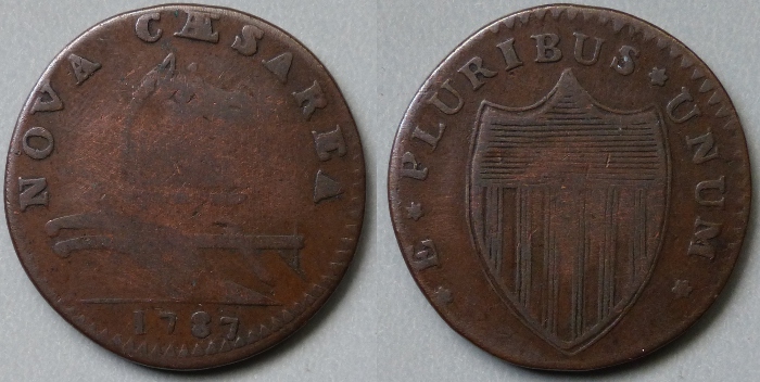 New Jersey, NOVA CAESAREA 1787 copper, Maris 29-L